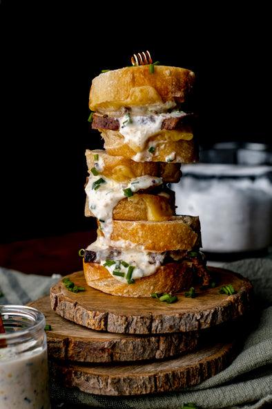 Elk Steak Crostini Sandwiches