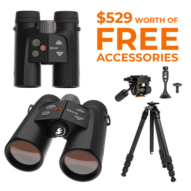 Revic Acura Rangefinding binocular 10x42 Promo Kit - 1 Shot Gear
