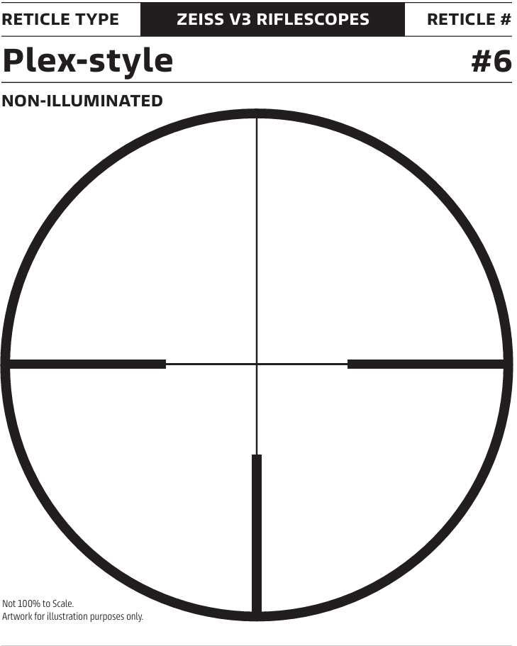 ZEISS V3 2.5-8x35 - Duplex Reticle (#6) - .25 MOA - Fixed Parallax