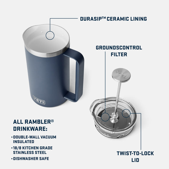 YETI Rambler 34 oz French Press - 1 Shot Gear
