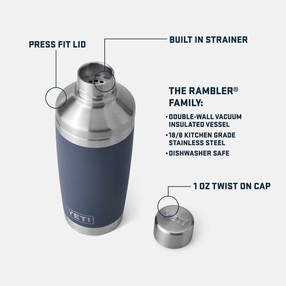 YETI Rambler 20 oz Cocktail Shaker - 1 Shot Gear