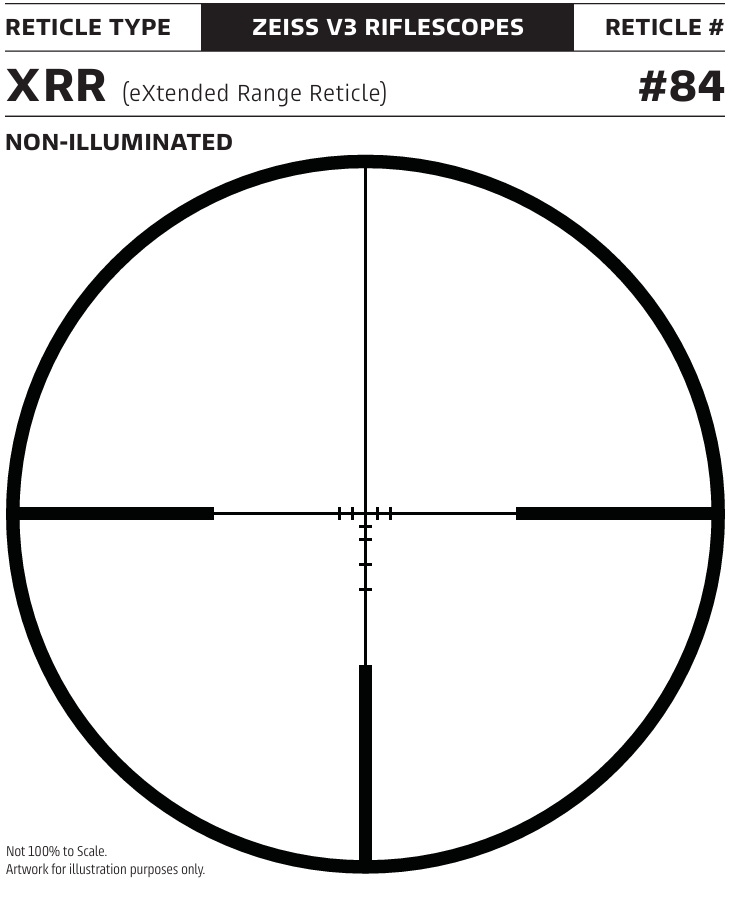 ZEISS V3 4.5-14x50 - XRR Reticle (#84) - Ext. Elev. - .25 MOA - Fixed Parallax