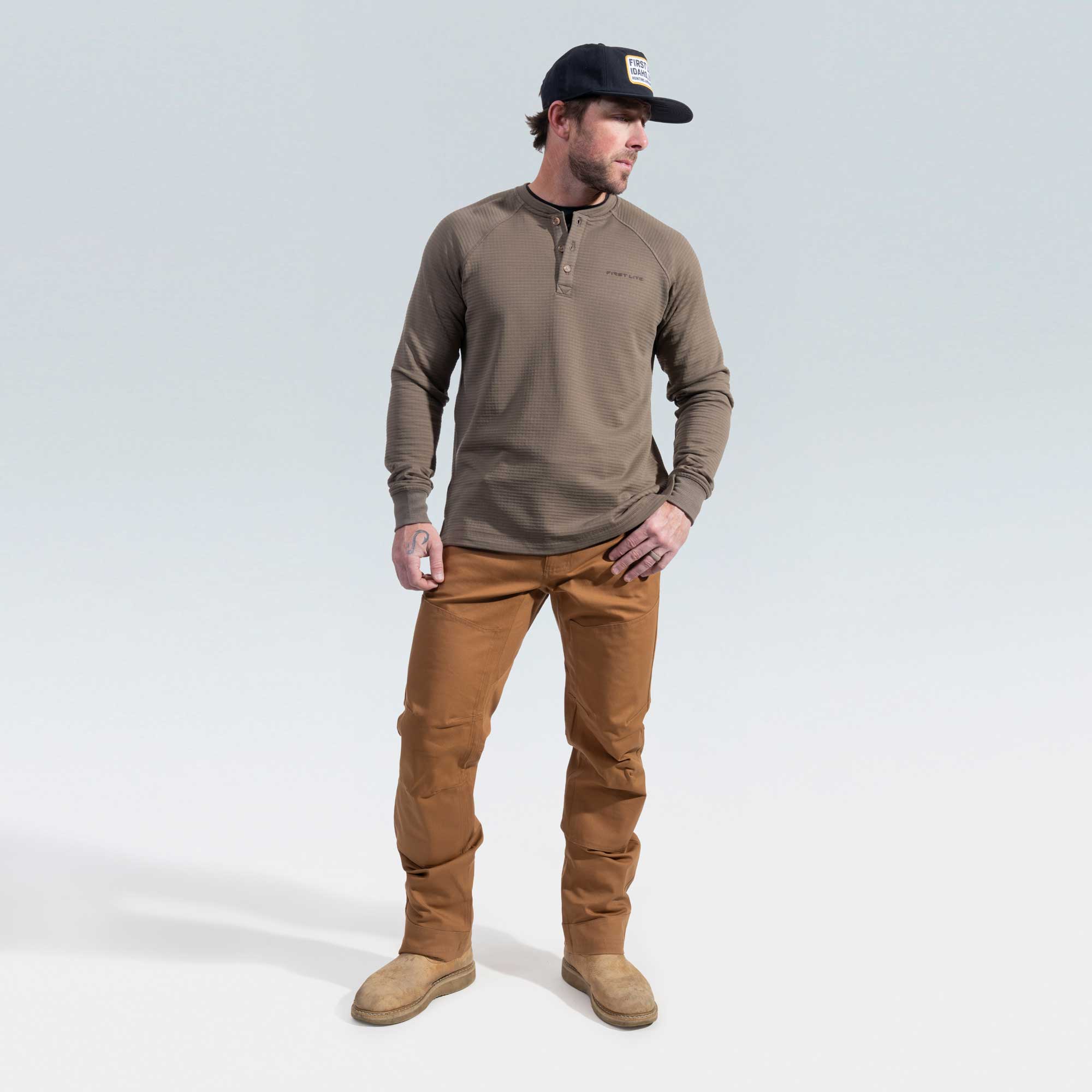 First Lite M's ThermaGrid Merino Henley