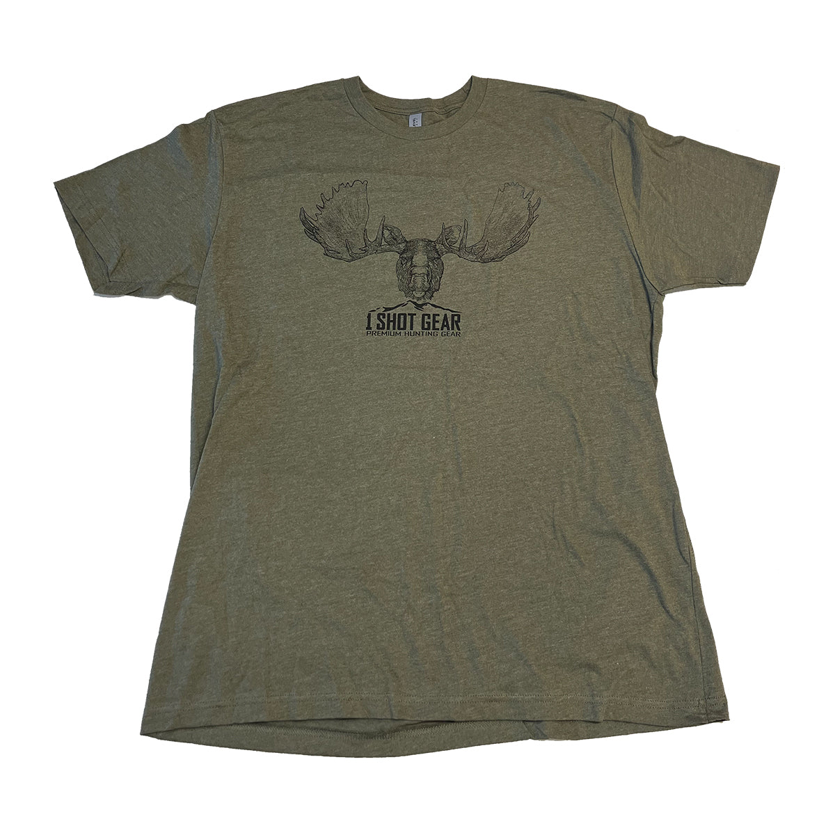 gear t shirts 1 Shot Gear Moose T-Shirt, Military Green / Extra Large