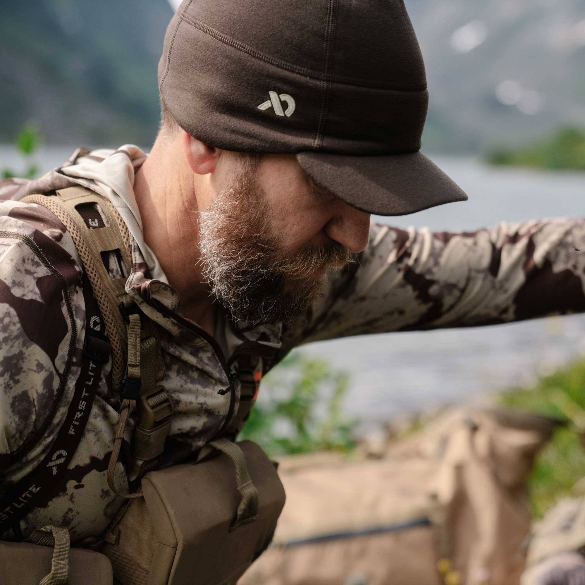 First Lite Rugged Wool Brimmed Beanie