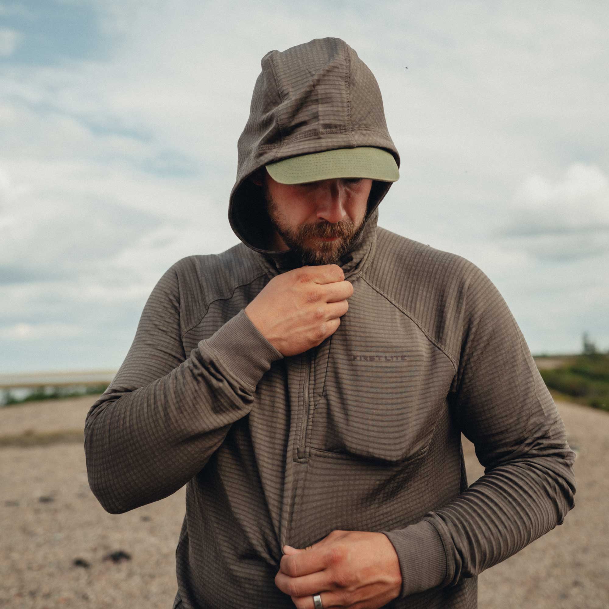 First Lite M's ThermaGrid Merino Hoody