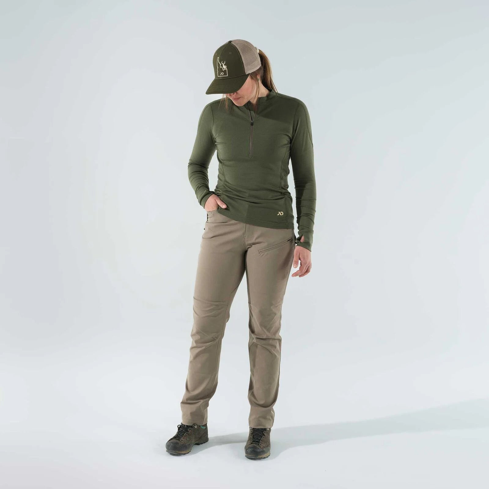 First Lite W's Wick Quarter Zip - 1 Shot Gear