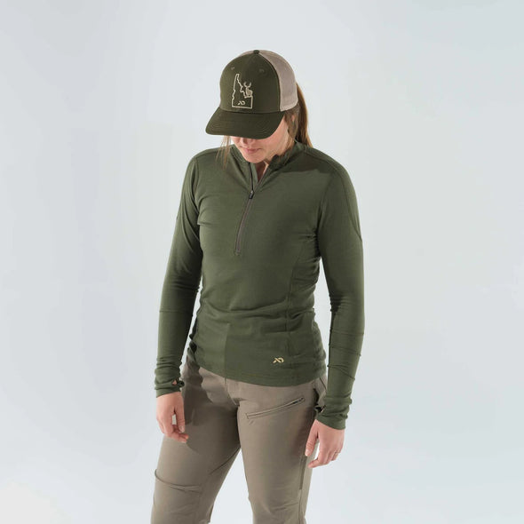 First Lite W's Wick Quarter Zip - 1 Shot Gear