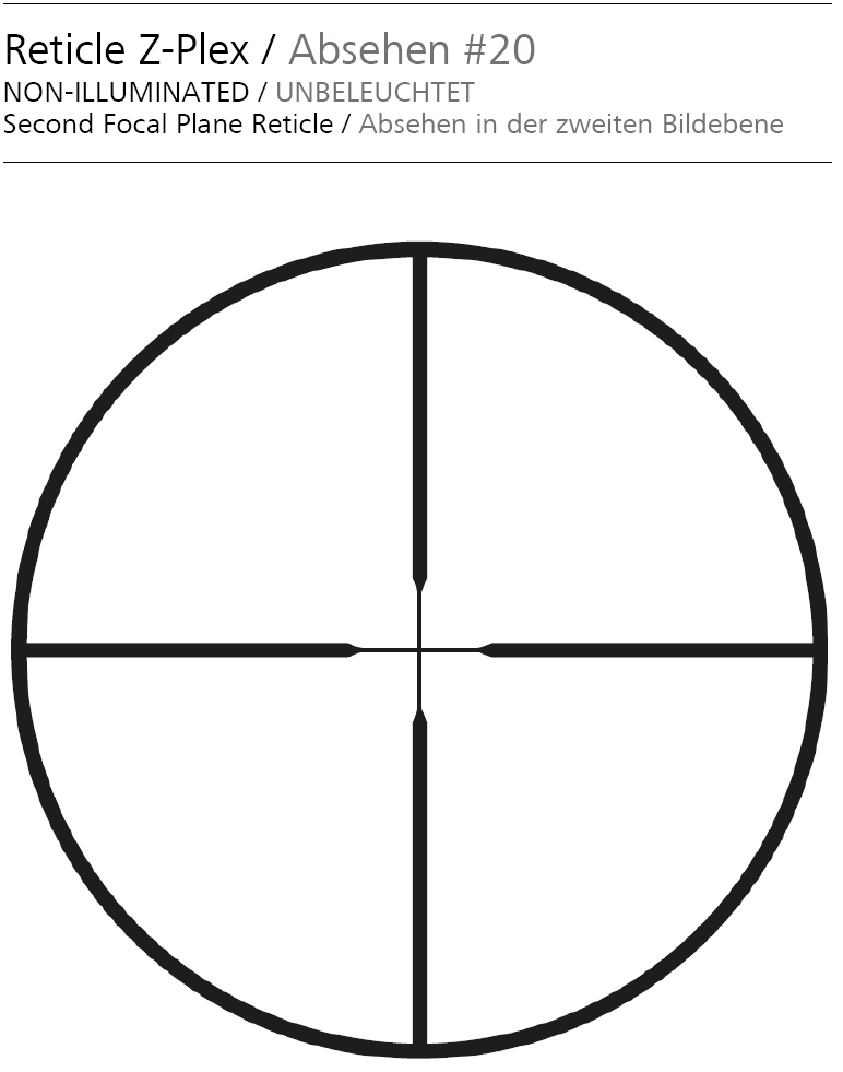 Zeiss Conquest V4 3-12x44 Capped elev. turret Z-Plex #20 - 1 Shot Gear