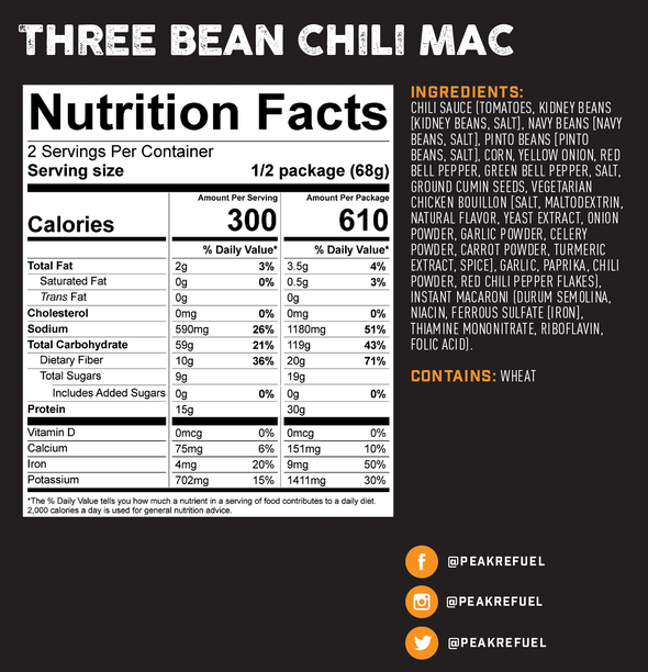 Three Bean Chilli Mac (v) - 1 Shot Gear
