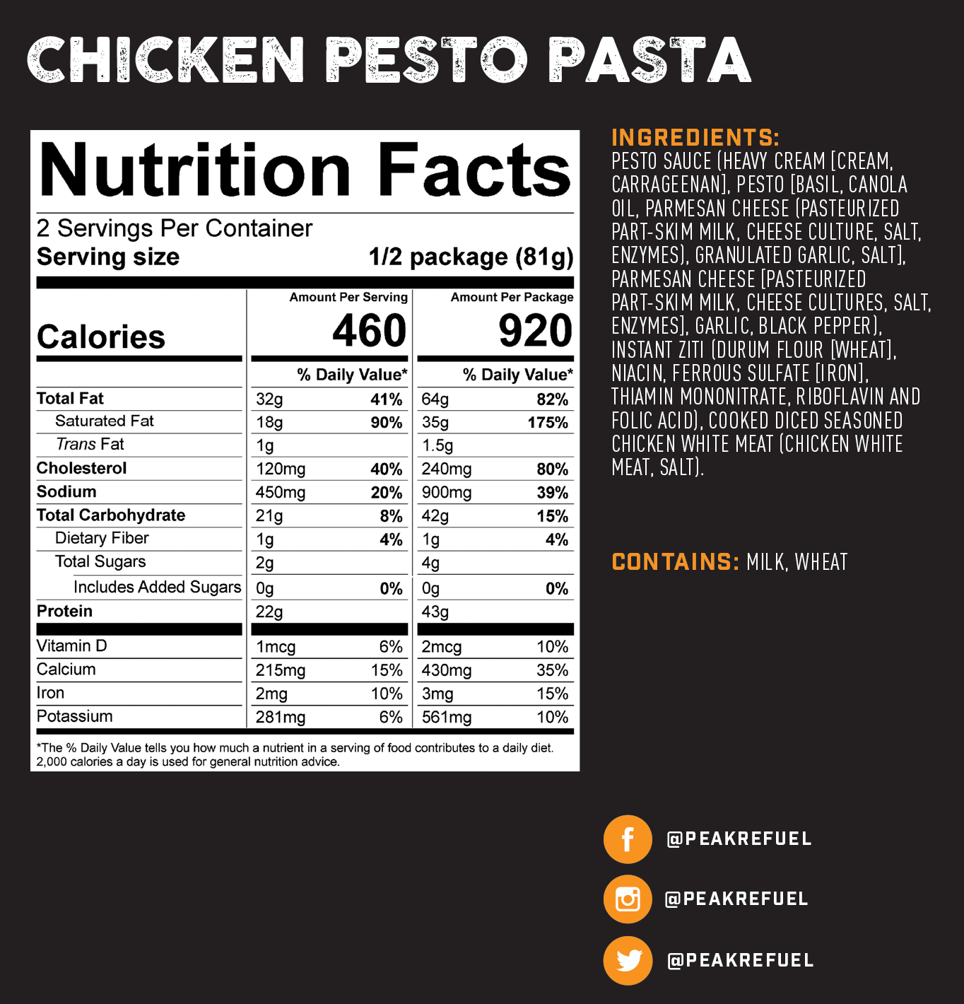 Chicken Pesto Pasta - 1 Shot Gear