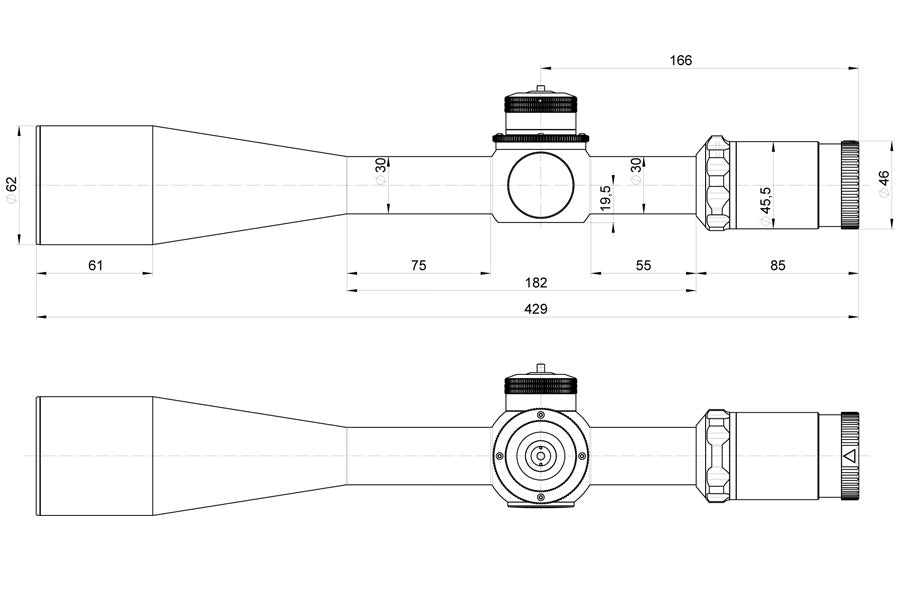 Kahles K1050 10-50x56 MOAK 10598 - 1 Shot Gear