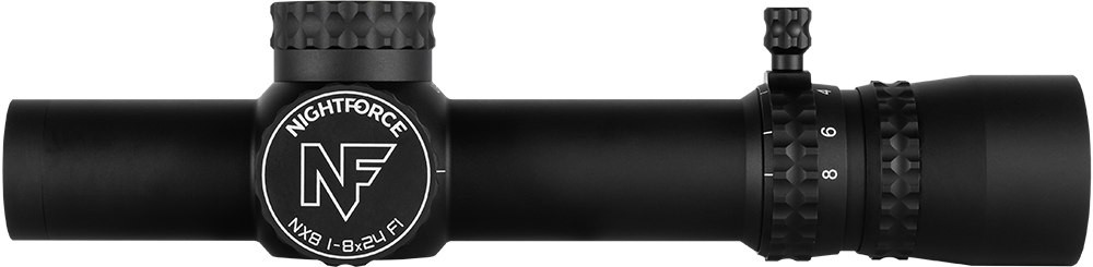 NX8 1-8X24 F1 - Capped E/W - .2 Mil-Radian - PTL - FC-DMX Dark Earth C654 - 1 Shot Gear