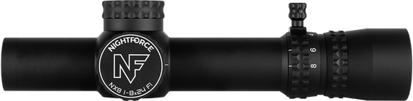 NX8 1-8X24 F1 - Capped E/W - .2 Mil-Radian - PTL - FC-DMX Dark Earth C654 - 1 Shot Gear