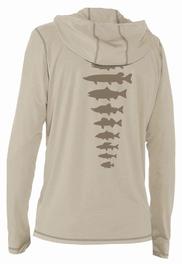 Freshwater Fish Spine Sun Hoody - 1 Shot Gear