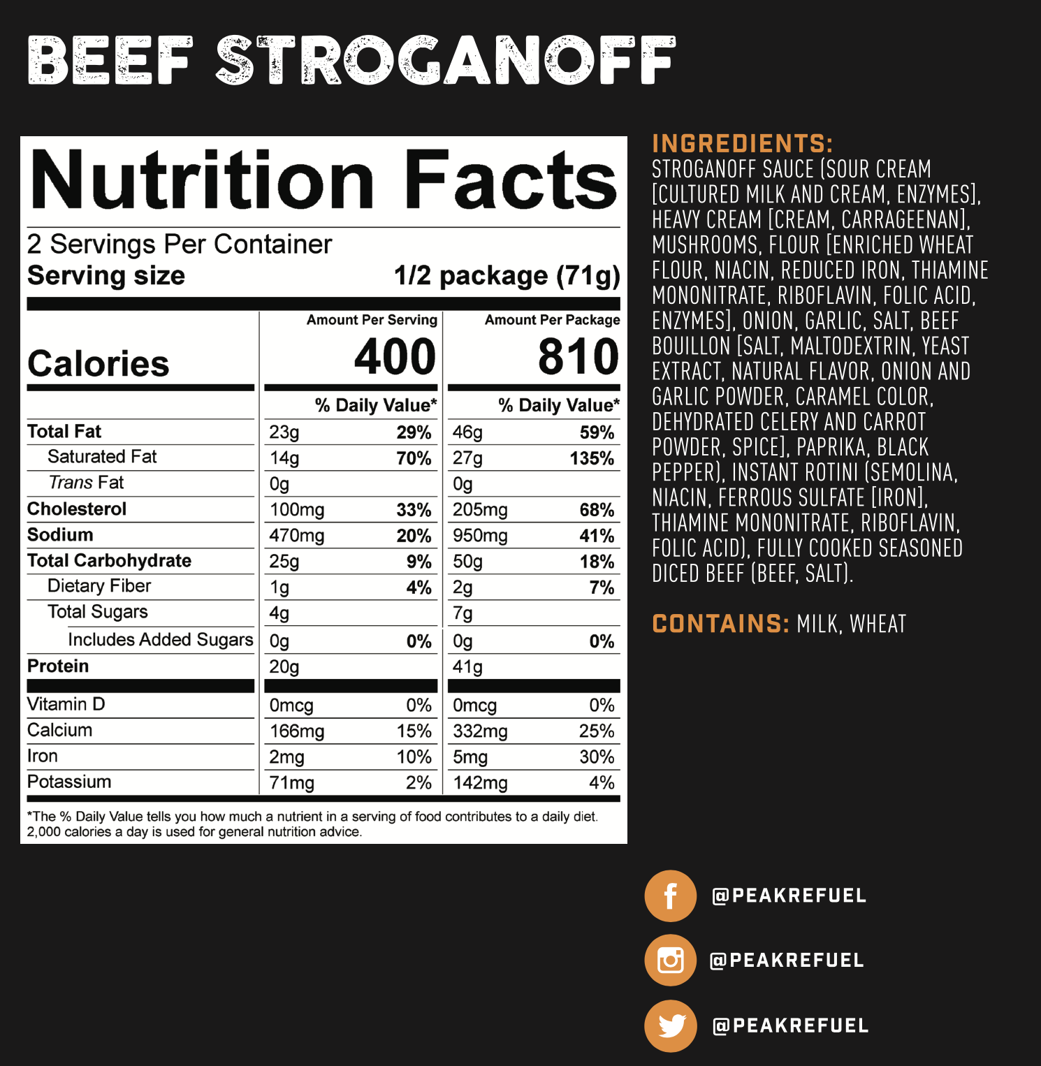 Beef Stroganoff - 1 Shot Gear