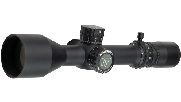 Nightforce NX8 F1 - 2.5-20X50mm F1 - ZeroStop™ - .1 Mil-Radian - DigIllum™ - PTL - Mil-XT™ - 1 Shot Gear
