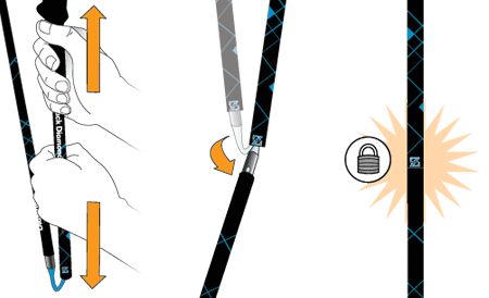 Alpine Carbon Z Trekking Poles - 1 Shot Gear